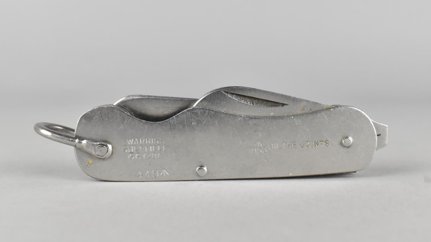 A British Military Issue Two Bladed Pocket Knife by Warriss of Sheffield with War Department Crows