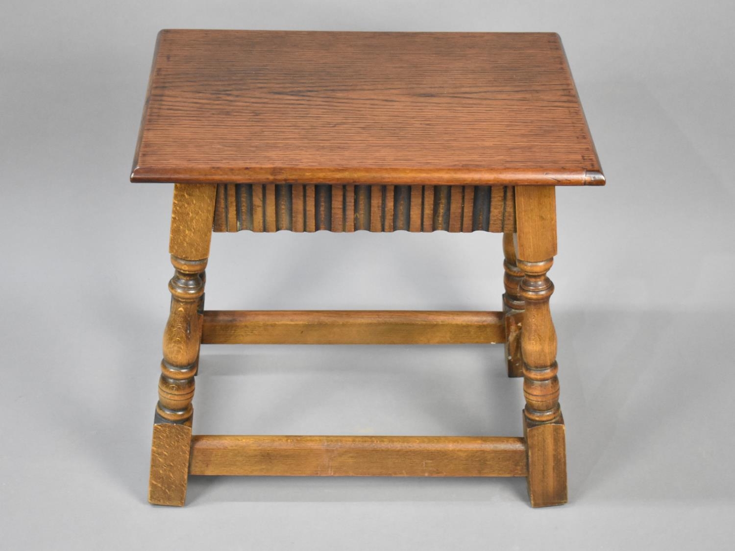 A Mid 20th Century Oak Rectangular Stool, 45cms by 32cms - Image 2 of 2