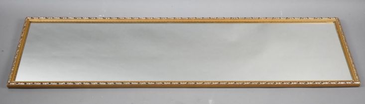 A Mid/Late 20th Century Gilt Framed Rectangular Dressing Mirror, 122x34cms