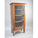 An Edwardian Mahogany Glazed Three Shelf Bookcase, 57cms Wide and 123cms High