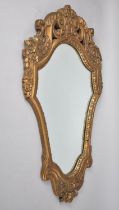 A Mid 20th Century Gilt Framed Wall Mirror, 59x34cms Overall