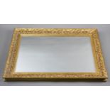 A Modern Rectangular Gilt Framed Wall Mirror, 90x63cms