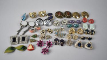 A Large Collection of Various Vintage Clip on Earrings o include Examples by Ermani Bulatti, Sphinx,