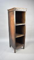 A Mid/Late 20th Century Stained Oak Three Shelf Display Unit, 41cms Wide and 131cms High