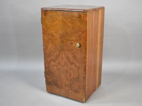 An Edwardian Walnut Veneered Bedside Cabinet, 36cms Wide