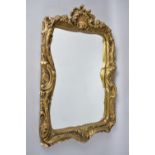 A Mid 20th Century Ornate Gilt Framed Wall Mirror, 55x38cms Overall