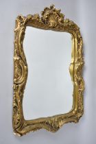 A Mid 20th Century Ornate Gilt Framed Wall Mirror, 55x38cms Overall