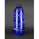 A Modern Cobalt Blue Glass Vase, 42cms High