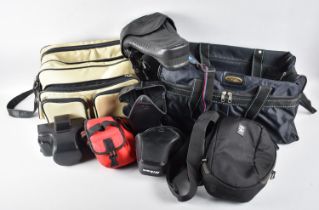 A Collection of Various Empty Camera Bags for Nikon, Minolta Etc
