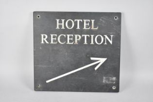 A Slate Hotel Reception Sign, 35cms by 32cms high