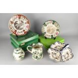A Collection of Various Mason's China to Comprise Chartreuse Jug, Ginger Jar, Mandalay Trefoil