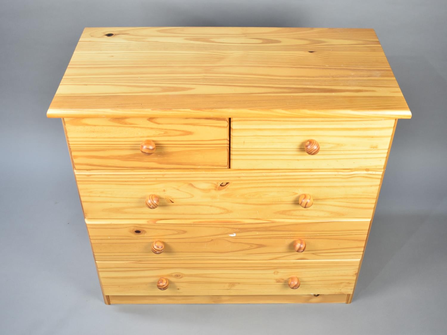 A Modern Pine Bedroom Chest of Two Short and Three Long Drawers, 79cms Wide - Image 2 of 2
