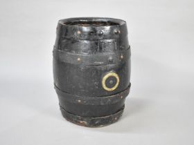 A Vintage Coopered Beer Barrel for Border Brewery Wrexham, 42cms High