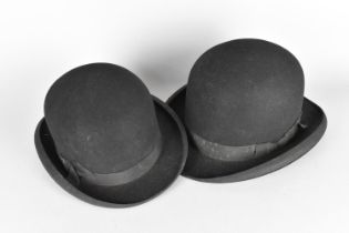 Two Vintage Bowler Hats by Hobson and Dunn