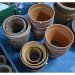 A Collection of Various Terracotta Plant Pots, Sizes Ranging From 8cm to 34cm high