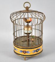 A Reproduction Automaton Birdcage Clock, Working Order, 21cms High
