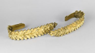 A Pair of Gilt Metal Tie Backs in the Form of Oak Leaves and Acorns, 25cms Long