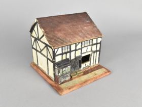 A Late 19th Century Copeland Pastel Burner Modelled as a Black and White House, with Lozenge