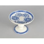 A 19th Century Blue and White Transfer Printed Wedgwood Pedestal Sweetmeat Dish, Impressed Marks