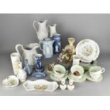 A Collection of Various Ceramics to Comprise Portmeirion Relief Jugs, Jasperware, Part Rose