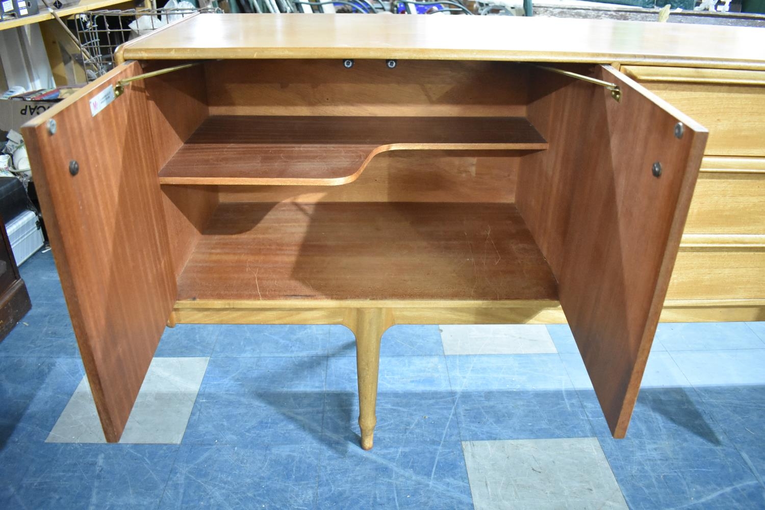 A 1970s McIntosh Teak Sideboard with Three Centre Drawers Flanked by Cupboards Either Side, 213cms - Image 5 of 6