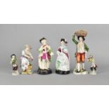 A Collection of Various Porcelain Figures to Comprise Pair Modelled as Husband and Wife, Apple