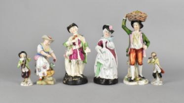 A Collection of Various Porcelain Figures to Comprise Pair Modelled as Husband and Wife, Apple