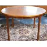 A McIntosh Extending Oval Teak Dining Table, 166cms by 121cms Max