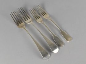 Two Pairs of Georgian Forks, both with London Hallmarks, 207g