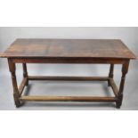 A Period Oak Rectangular Refectory Dining or Side Table, 150cms by 68cms