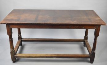 A Period Oak Rectangular Refectory Dining or Side Table, 150cms by 68cms