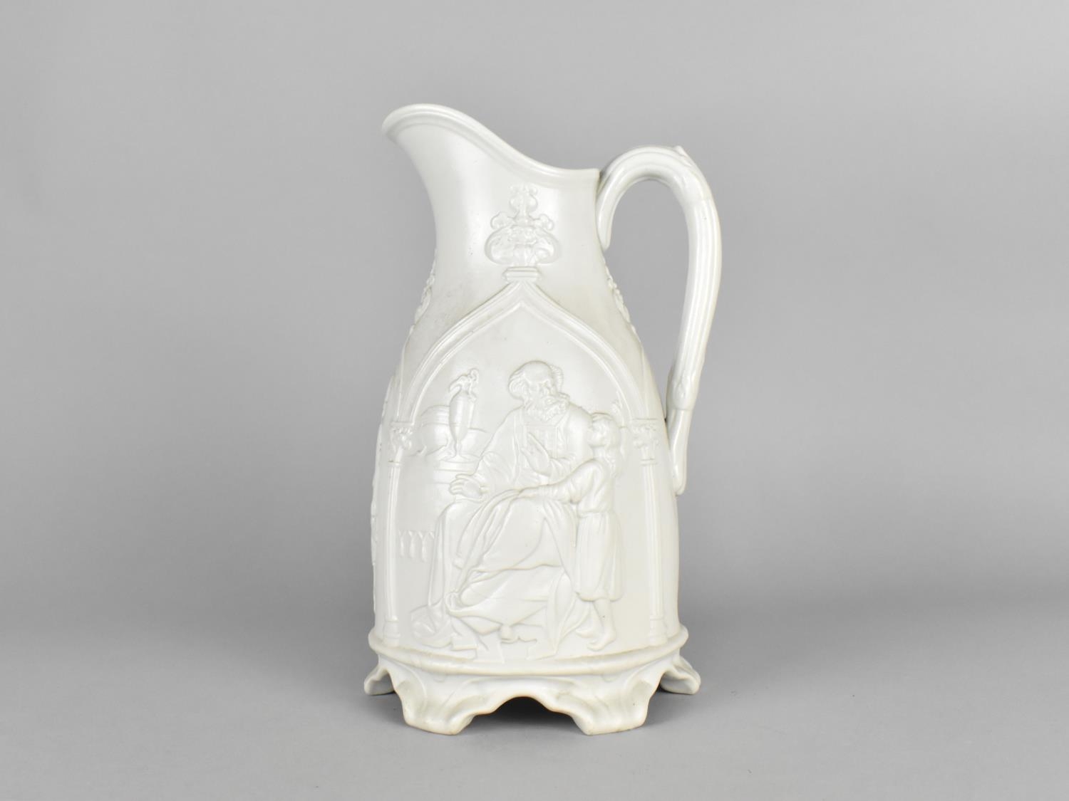 A 19th Century Relief Jug Decorated with Figures, 22.5cm high - Image 2 of 3