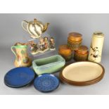 A Collection of Ceramics to Comprise Hornsea Storage Jars, Denby Wares, Planter etc (Various