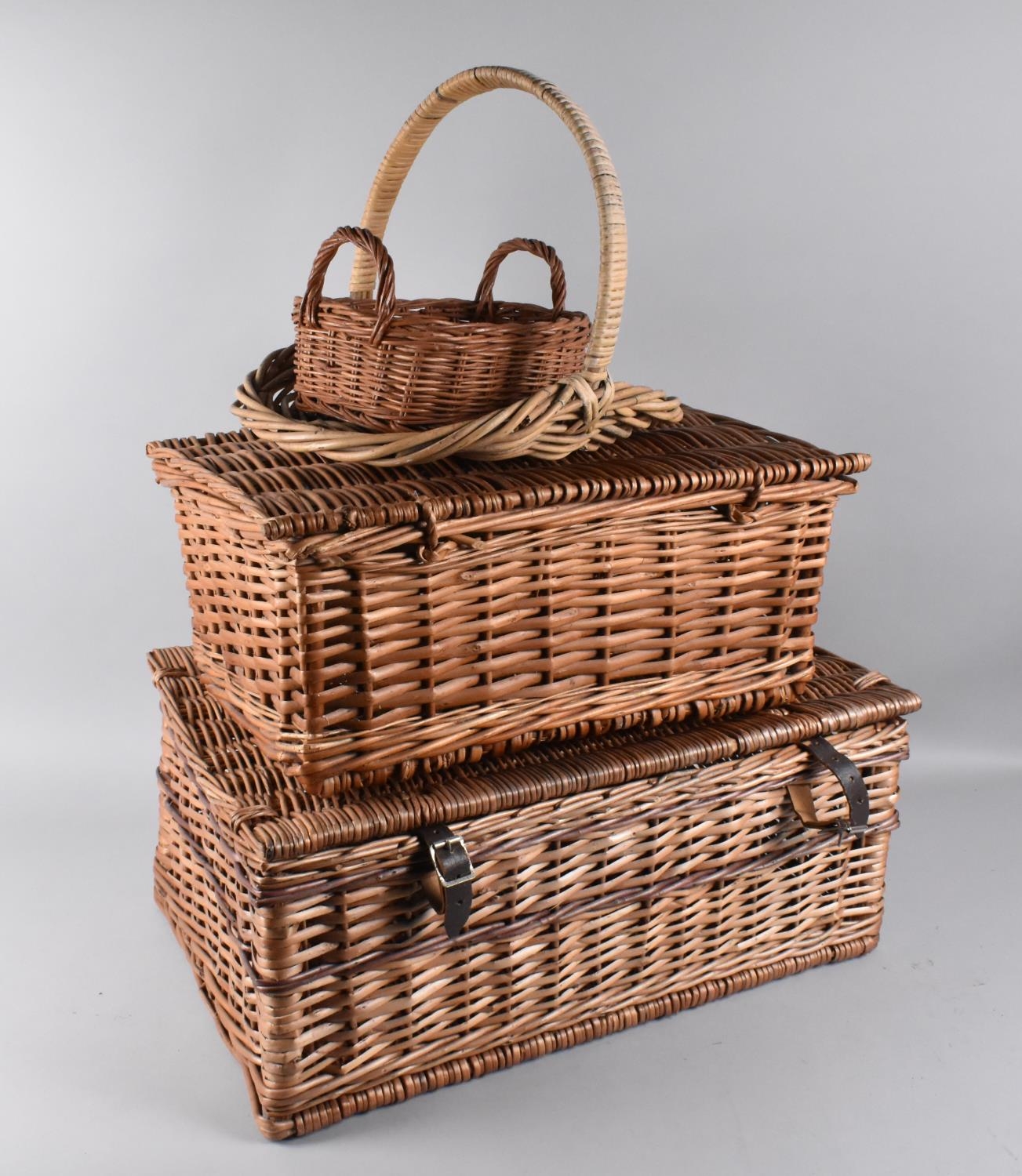 A Collection of Various Wicker Baskets and Hampers