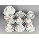 A Collection of Various Shelley Wild Flowers China to Comprise Six Cups, Eight Saucers, Side Plates,