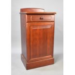 A Modern Galleried Bedside Cabinet with Top Drawer, 46cms Wide