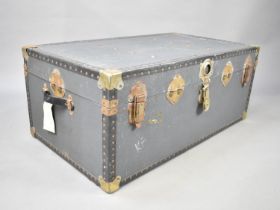 A Vintage Travelling Trunk, 91cms Wide