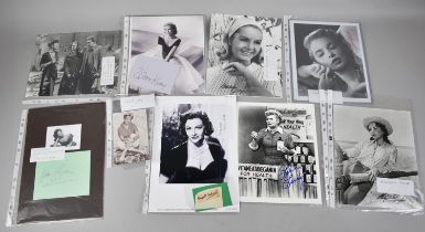 A Collection of Various Autographs and Signed Photographs for Vintage Actresses to include