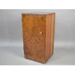 An Edwardian Walnut Veneered Bedside Cabinet, 36cms Wide