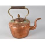 A Vintage Copper Kettle with Acorn Finials, 27.5cm High