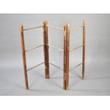 A Small Edwardian Three Section Towel Rail, Each Panel 41cms Wide