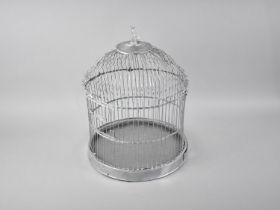 A Sprayed Vintage Circular Bird Cage, 36cms High