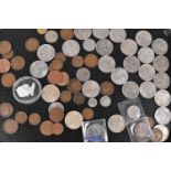 A Collection of Various Silver Plated and Copper Coinage