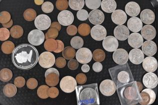 A Collection of Various Silver Plated and Copper Coinage