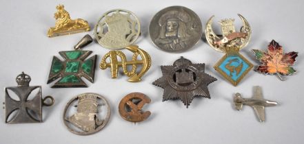 A Collection of Various Military and Other Badges to include Chaplains Department General Service
