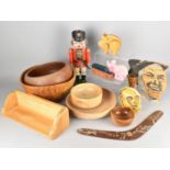 A Collection of Various Treen to Comprise Nutcracker, Bowls etc