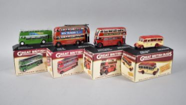 A Collection of Four Boxed Atlas Great British Buses