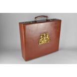 A Late 20th Century Leather Briefcase with Gilt Benson and Hedges Badge, 45cms Wide