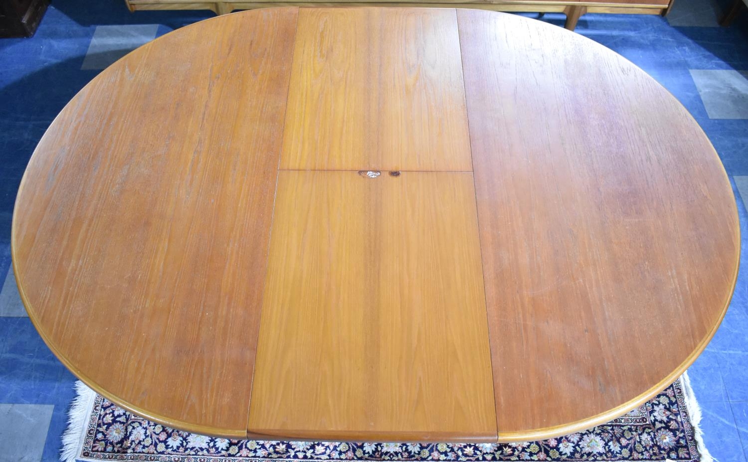 A McIntosh Extending Oval Teak Dining Table, 166cms by 121cms Max - Image 3 of 3