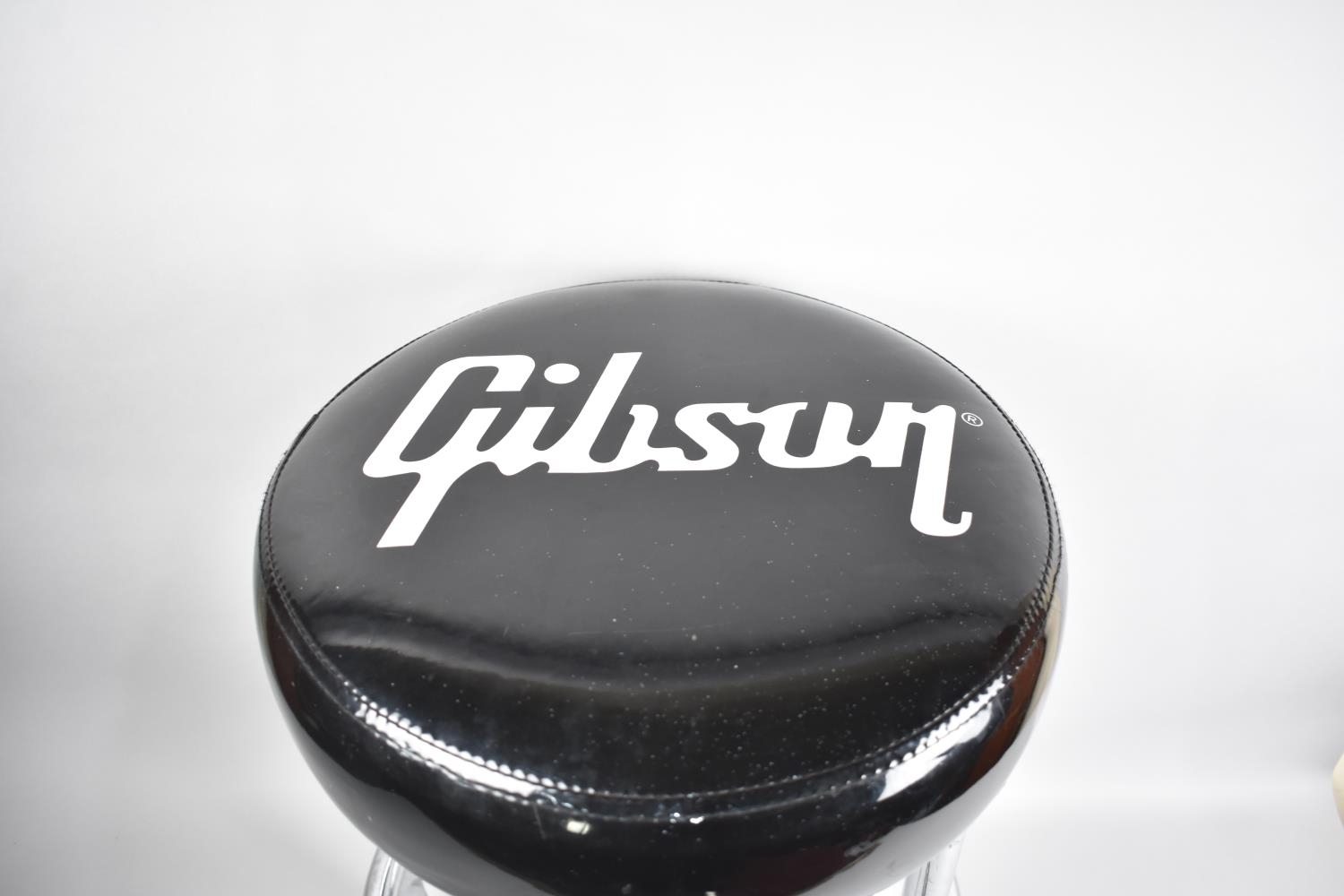A Chromed Based Circular Topped Gibson Stool, 37cms Diameter - Image 2 of 2